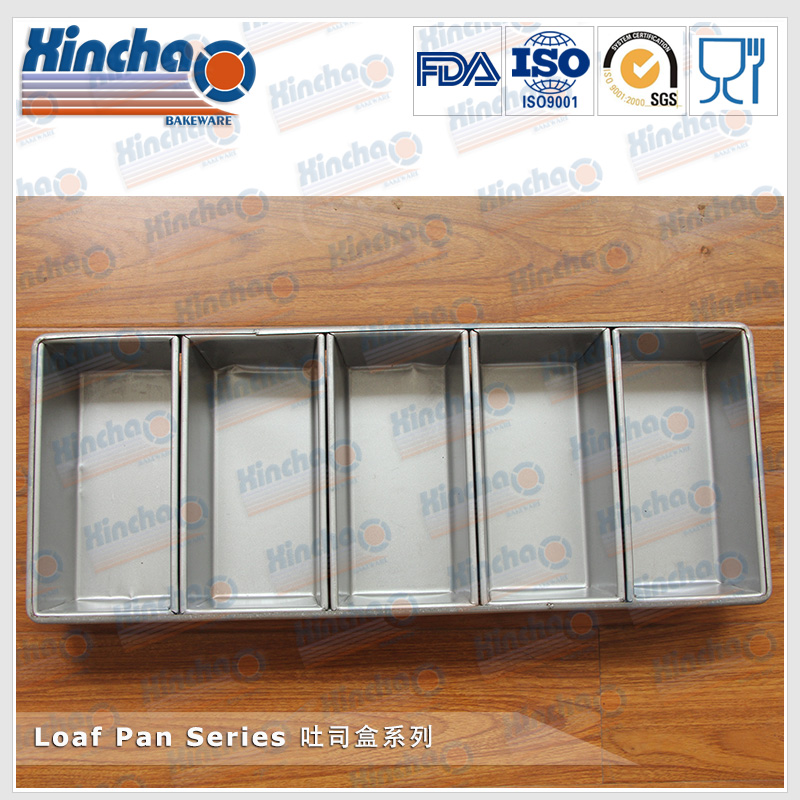 5 Strap Open Top Bread Loaf Pan Set 1 lb.